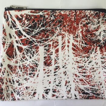 2. Red Forest Print Small Coin Purse