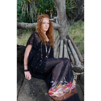 Sheer Black Kaftan