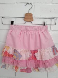 Pink summer frilly girls skirt size 4