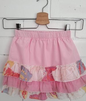 Pink summer frilly girls skirt size 4