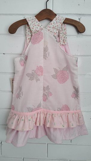 Frilly pink girls size 1 dress