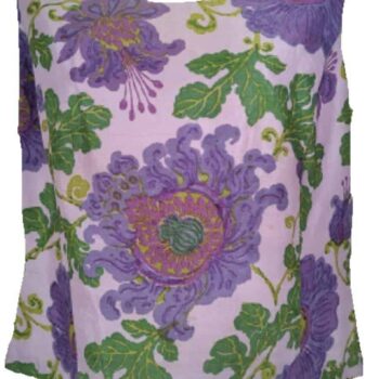 1950's Purple Floral Sleeveless Top Size 10