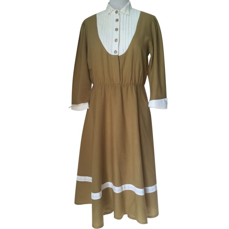 1970’s Mustard Winter Dress Size 14