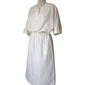 1950's White Cotton Dress Size 14