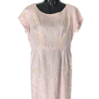 Marsha Mayne Pale Pink Cord Squiggle Pattern Dress Size 12