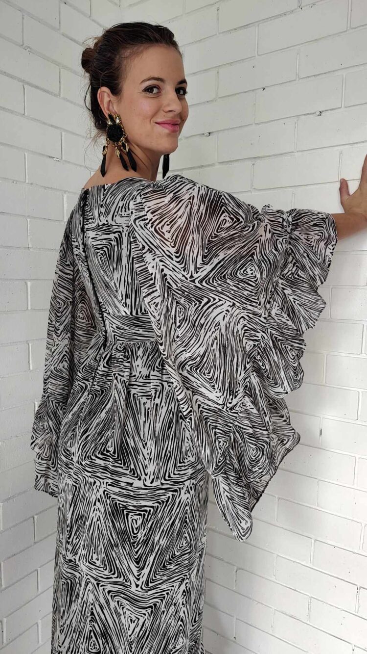 Michelle Boden 1970’s Zebra Pattern Dress Size 12