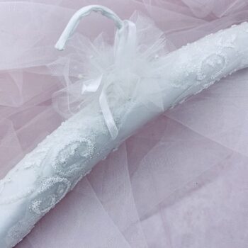 Sparkling embossed wedding dress hangers
