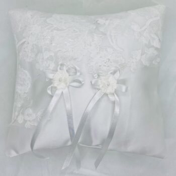 Embossed Bridal Ring Bearer Pillow